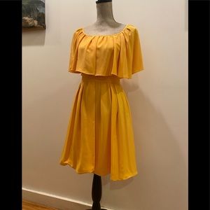 Seamline Cynthia Steffe Marigold Cape Dress NWT